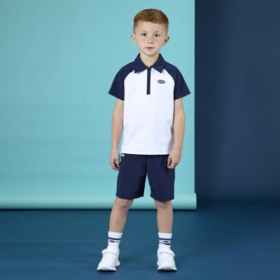 Picture of Mitch & Son JNR Harvey Nylon Sleve Polo - Bright White Navy