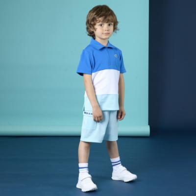 Picture of Mitch & Son JNR Hugh Cut & Sew Polo Top - Bright Blue