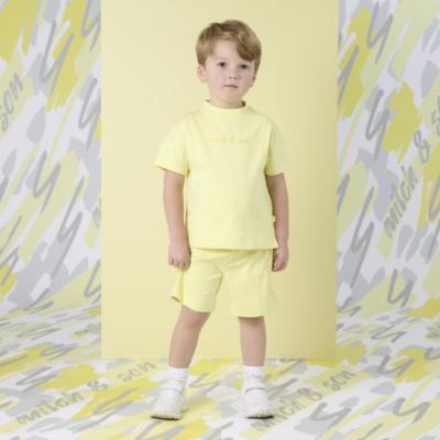 Picture of Mitch & Son Lemon Doodles Griffin Pin Tuck Sweat Set - Lemon Glo