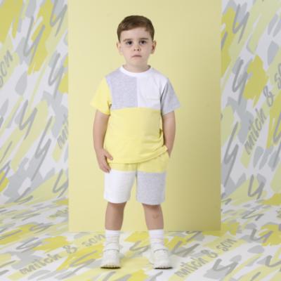 Picture of Mitch & Son Lemon Doodles Gray Cut n Sew Soft Set - Lemon Glo 