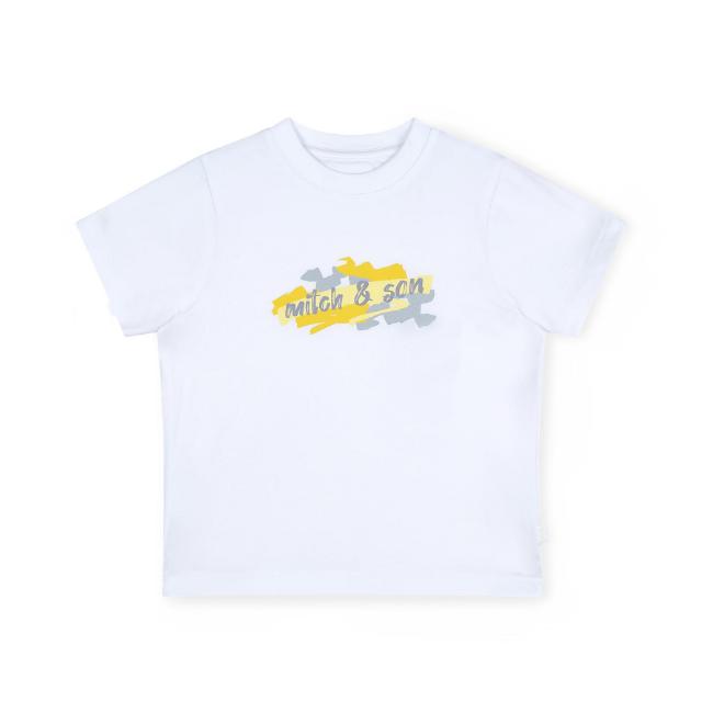 Picture of Mitch & Son Lemon Doodles Glenn Doodle Art Work Tee - Bright White 