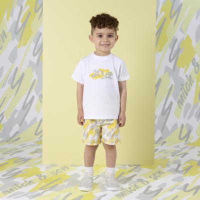 Picture of Mitch & Son Lemon Doodles Glenn Doodle Art Work Tee - Bright White 