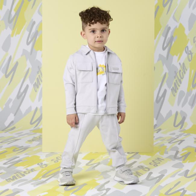 Picture of Mitch & Son Lemon Doodles Grant Overshirt & Jogger Set - Grey Chip