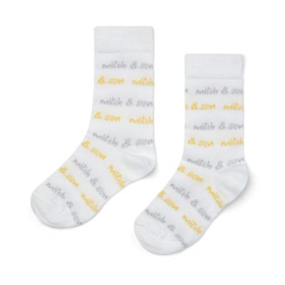 Picture of Mitch & Son Lemon Doodles Goliath Logo Socks X 2 - Lemon Glo