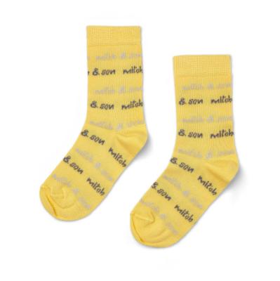 Picture of Mitch & Son Lemon Doodles Goliath Logo Socks X 2 - Lemon Glo