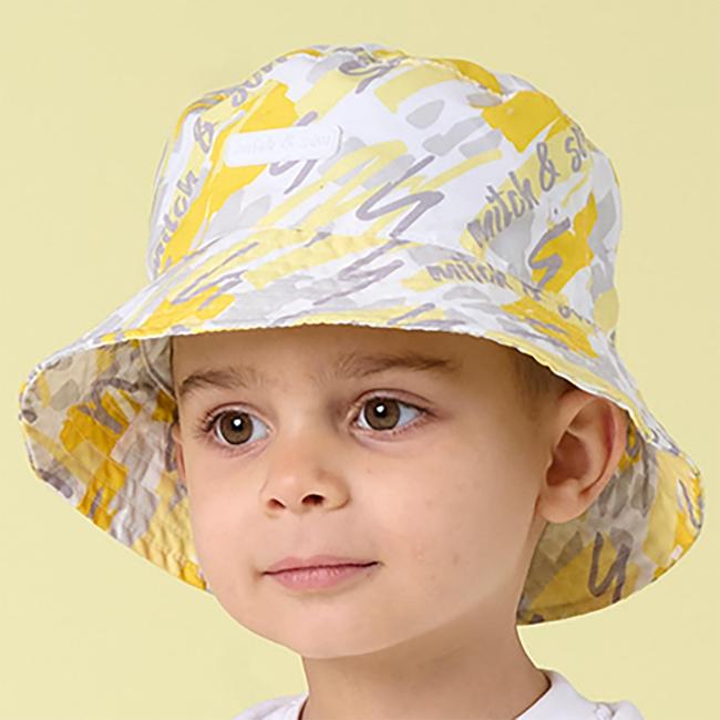 Picture of Mitch & Son Lemon Doodles Gee Doodle Print Bucket Hat - Bright White