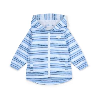 Picture of Mitch & Son Beyond Blue Frankie Stripe Hooded Summer Jacket - Sky Blue