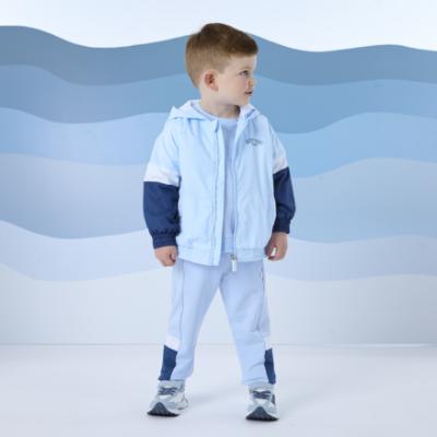 Picture of Mitch & Son Beyond Blue Freddie Cut n Sew Hooded Summer Jacket - Sky Blue