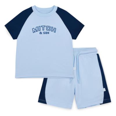 Picture of Mitch & Son Beyond Blue Felix Poly Logo Soft Set - Sky Blue 