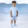 Picture of Mitch & Son Beyond Blue Fallon Stripe Swim Shorts - Sky Blue