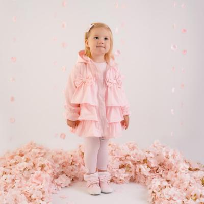 Picture of Little A Bunnies & Bows Abbie Hooded Bunny Print Bow Summer Jacket  - Pink Blossom