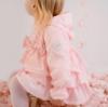 Picture of Little A Bunnies & Bows Abbie Hooded Bunny Print Bow Summer Jacket  - Pink Blossom