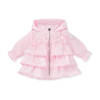 Picture of Little A Bunnies & Bows Abbie Hooded Bunny Print Bow Summer Jacket  - Pink Blossom