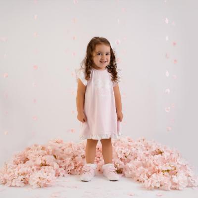 Picture of PRE ORDER Little A Bunnies & Bows Amy Bunny Jersey Dress - Pink Blossom