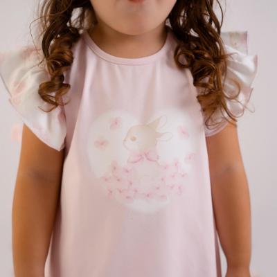 Picture of Little A Bunnies & Bows Amy Bunny Jersey Dress - Pink Blossom