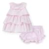 Picture of PRE ORDER Little A Bunnies & Bows Aria Frill Seersucker Dress - Pink Blossom