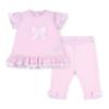 Picture of Little A Bunnies & Bows Amber Seersucker Bow Legging Set - Pink Blossom