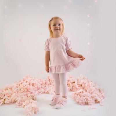 Picture of Little A Bunnies & Bows Amber Seersucker Bow Legging Set - Pink Blossom