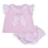 Picture of Little A Bunnies & Bows Avery Seersucker Jam Pant Set - Pink Blossom