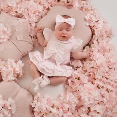 Picture of PRE ORDER Little A Bunnies & Bows Avery Seersucker Jam Pant Set - Pink Blossom