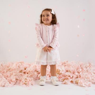 Picture of PRE ORDER Little A Bunnies & Bows Ashleigh Bow Cardi - Pink Blossom