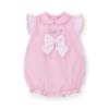 Picture of PRE ORDER Little A Bunnies & Bows Bailey Seersucker Bow Romper - Pink Blossom