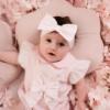 Picture of Little A Bunnies & Bows Bailey Seersucker Bow Romper - Pink Blossom