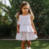 Picture of PRE ORDER Little A Bunnies & Bows Aria Frill Seersucker Dress - Pink Blossom