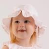 Picture of Little A Bunnies & Bows Aurora Stripe Seersucker Sunhat - Pink Blossom