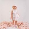 Picture of PRE ORDER Little A Bunnies & Bows Aurora Stripe Seersucker Sunhat - Pink Blossom