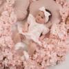 Picture of PRE ORDER Little A  Bunnies & Bows Annabell Hydrangea Frill Ankle Sock - Bright White