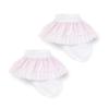 Picture of PRE ORDER Little A  Bunnies & Bows Annabell Stripe Seersucker Frill Ankle Sock - Pink Blossom