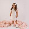 Picture of PRE ORDER Little A  Bunnies & Bows Annabell Hydrangea Frill Ankle Sock - Bright White