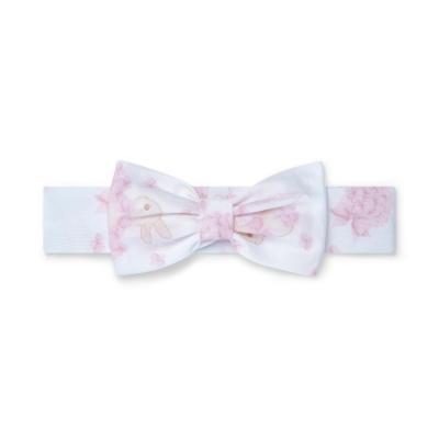 Picture of Little A Bunnies & Bows Ava Hydrangea Print Bow Headband - Bright White