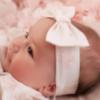 Picture of PRE ORDER Little A Bunnies & Bows Ava Hydrangea Print Bow Headband - Bright White