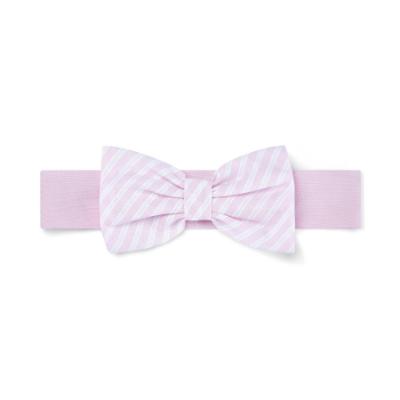 Picture of Little A Bunnies & Bows Ava Stripe Seersucker Bow Headband - Pink Blossom