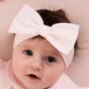 Picture of Little A Bunnies & Bows Ava Stripe Seersucker Bow Headband - Pink Blossom