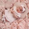 Picture of PRE ORDER Little A Bunnies & Bows Ava Stripe Seersucker Bow Headband - Pink Blossom