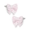 Picture of Little A Bunnies & Bows Afia Stripe Seersucker Bow Hairclips x 2 - Pink Blossom