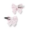 Picture of Little A Bunnies & Bows Afia Stripe Seersucker Bow Hairclips x 2 - Pink Blossom