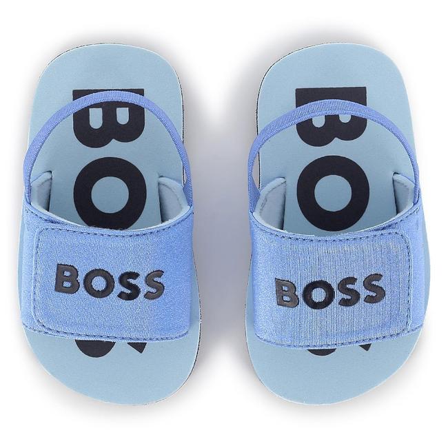 Picture of BOSS Boys Logo Sandals - Pale Blue