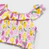 Picture of Mayoral Girls Summer Top Skirted Pants & Headband Set X 3 - Pink Lemon