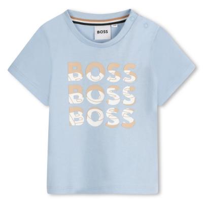 Picture of BOSS Toddler Boys Repeat Logo T-shirt - Pale Blue