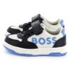 Picture of BOSS Boys Hook & Loop Logo Trainers - Blue