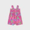 Picture of Mayoral Girls Summer Playsuit With Bows  - Fucsia Blue