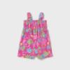 Picture of Mayoral Girls Summer Playsuit With Bows  - Fucsia Blue