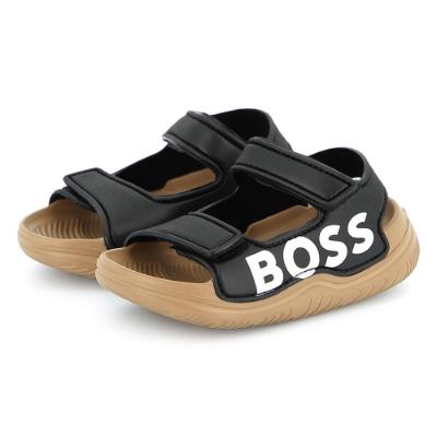 Picture of BOSS Boys Double Strap Logo Sandals - Black