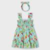 Picture of Mayoral Girls Summer Lollie Ruffle Sundress & Headband Set X 2 - Aqua Blue