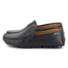 Picture of BOSS Boys Slip On Leather Logo Moccasin - Navy