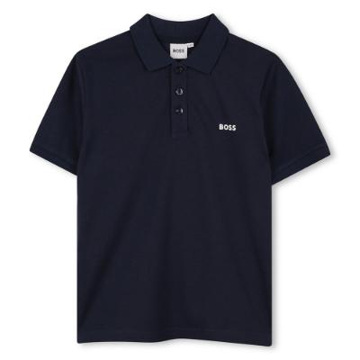 Picture of PRE-ORDER BOSS Boys Back Logo Polo Shirt - Navy Blue